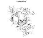 Whirlpool WED4910XQ2 cabinet parts diagram