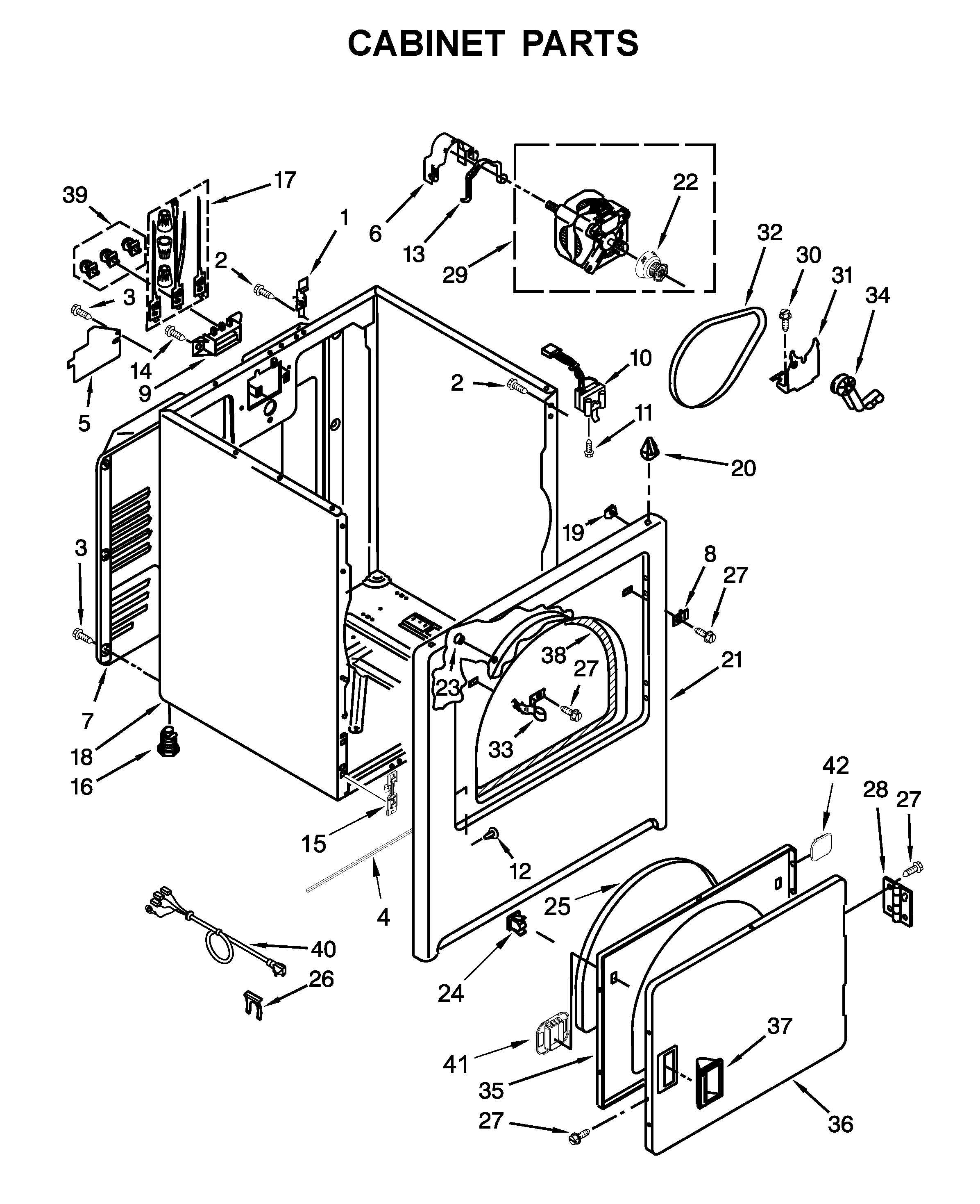 Cabinet parts
