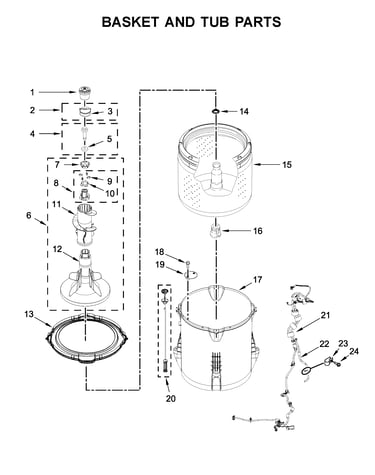 Basket and tub parts