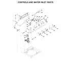 Whirlpool 1CWTW4845EW1 controls and water inlet parts diagram