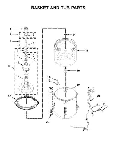 Basket and tub parts