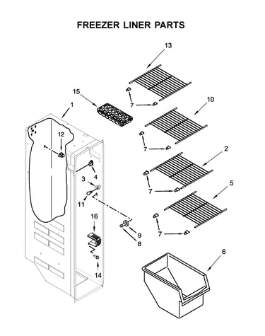 Freezer liner parts