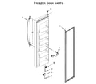 Whirlpool WRS312SNHW00 freezer door parts diagram