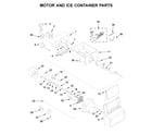 Whirlpool WRS311SDHB00 motor and ice container parts diagram