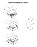 Refrigerator shelf parts