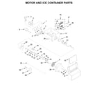 Whirlpool WRS325SDHB01 motor and ice container parts diagram