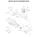 Whirlpool WRS325SDHZ01 motor and ice container parts diagram