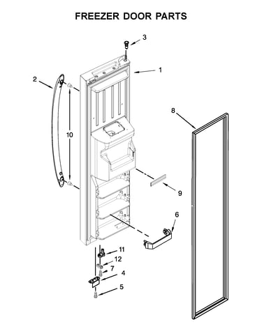 Freezer door parts