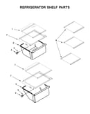 Refrigerator shelf parts