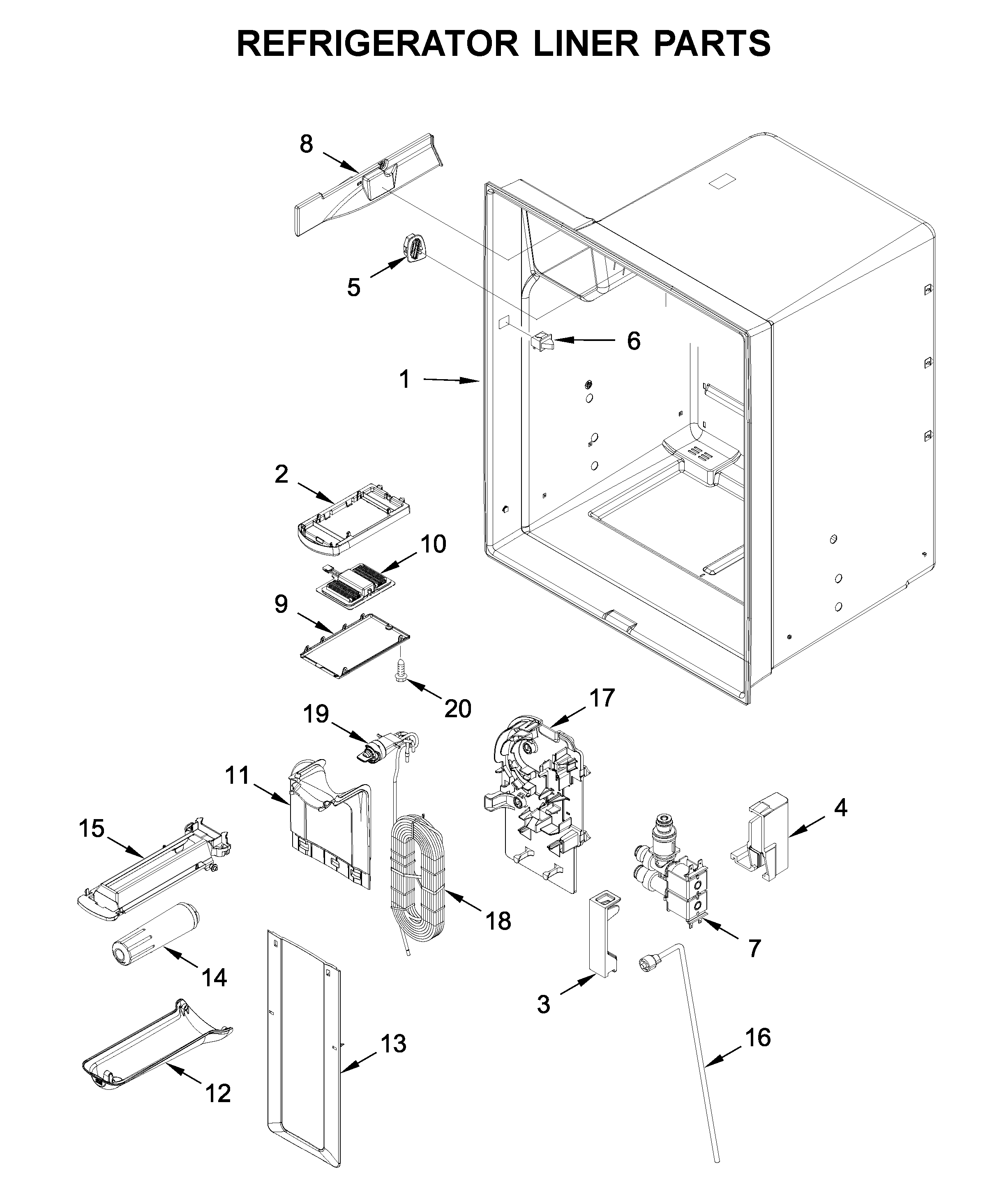 REFRIGERATOR LINER PARTS