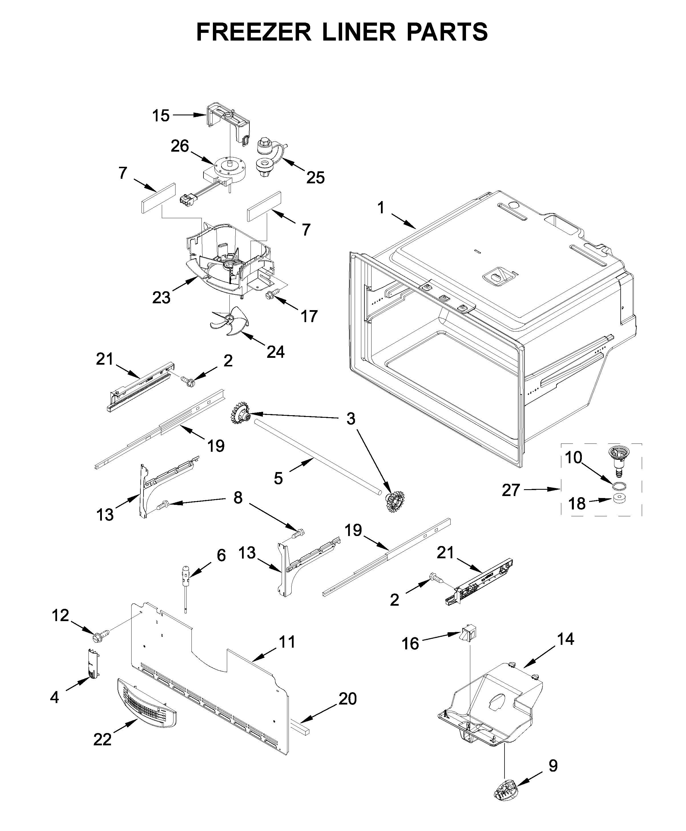 FREEZER LINER PARTS