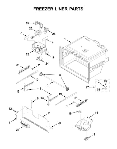 Freezer liner parts