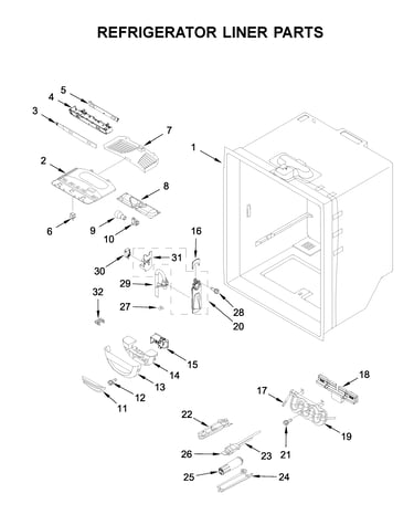 Refrigerator liner parts