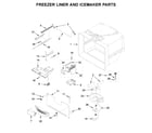 Whirlpool WRF540CWHZ02 freezer liner and icemaker parts diagram