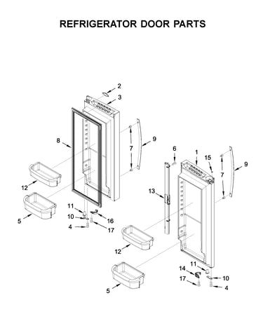 Refrigerator door parts