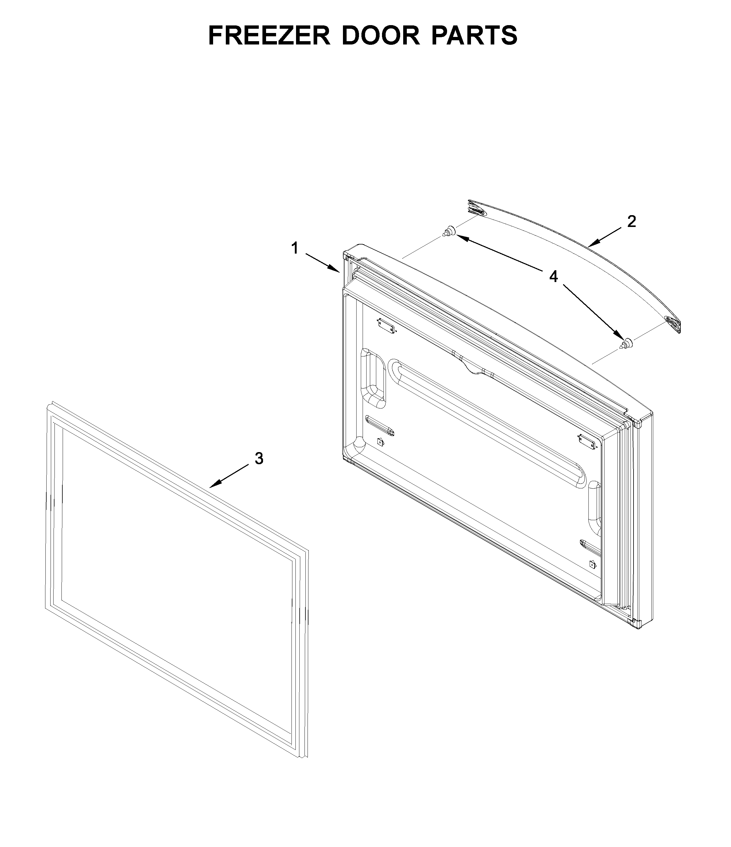 Freezer door parts