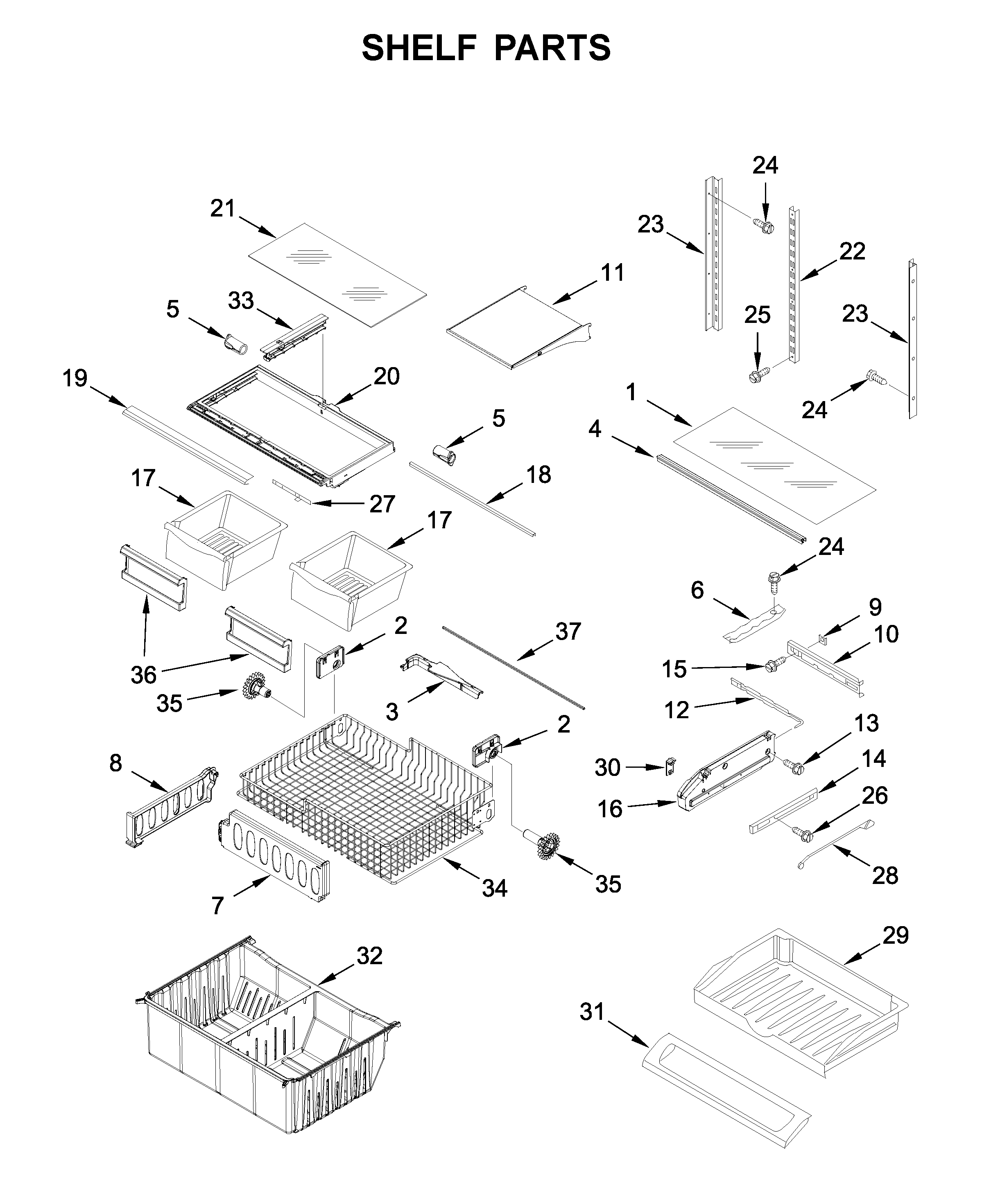 Shelf parts