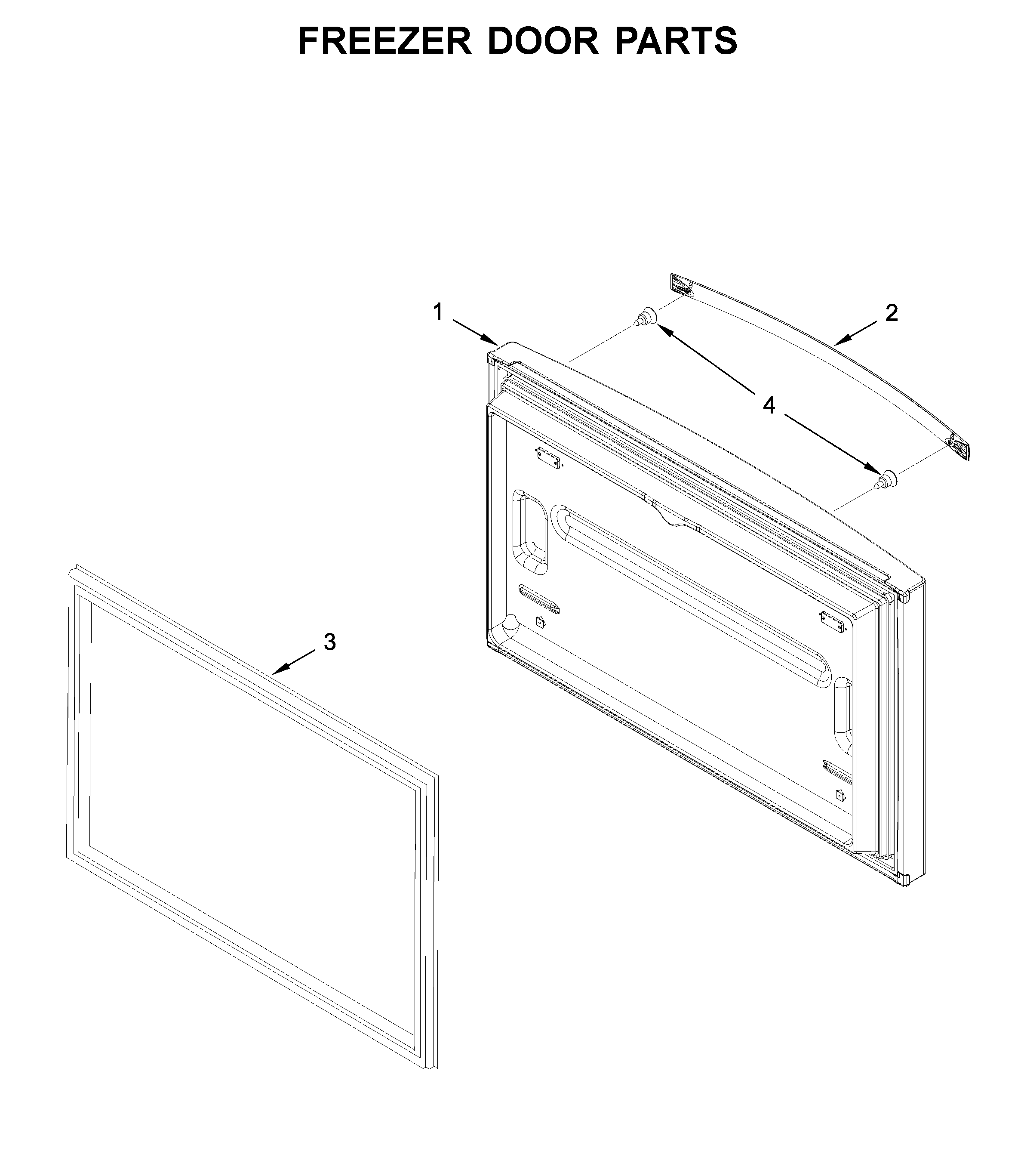 Freezer door parts