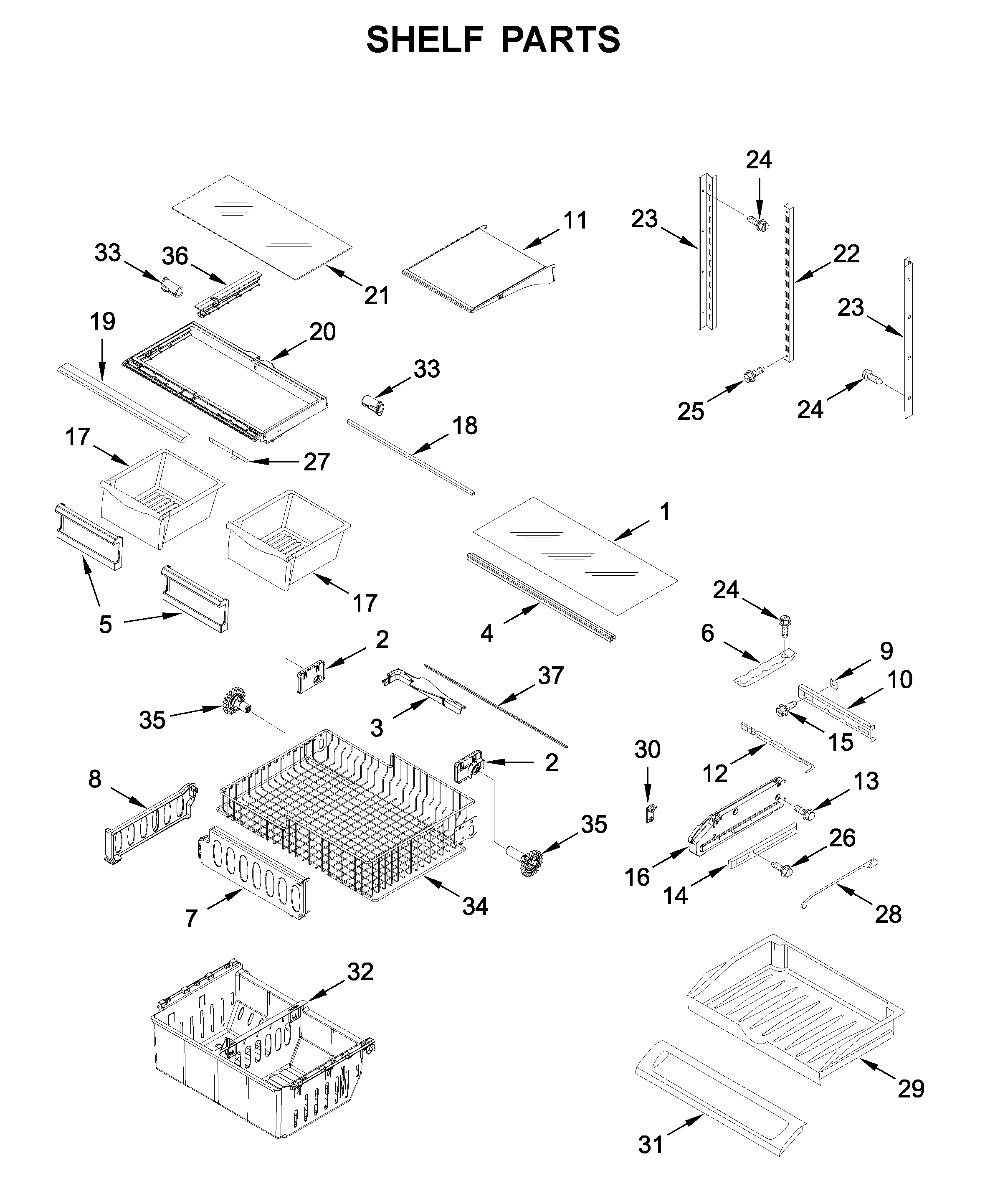Shelf parts