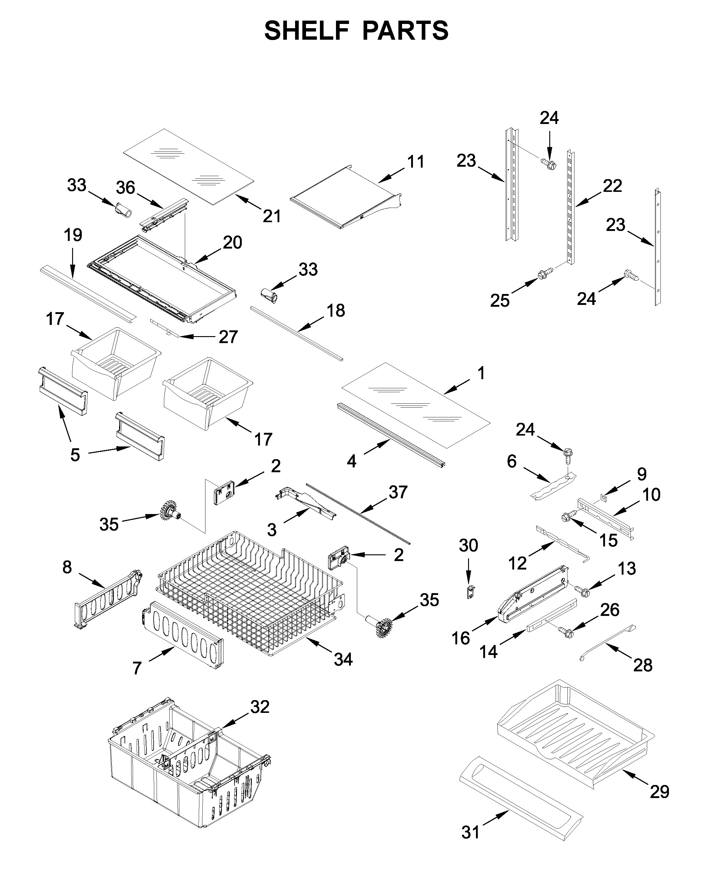 Shelf parts