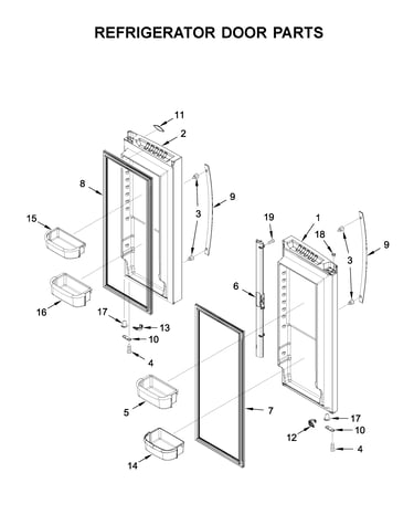 Refrigerator door parts