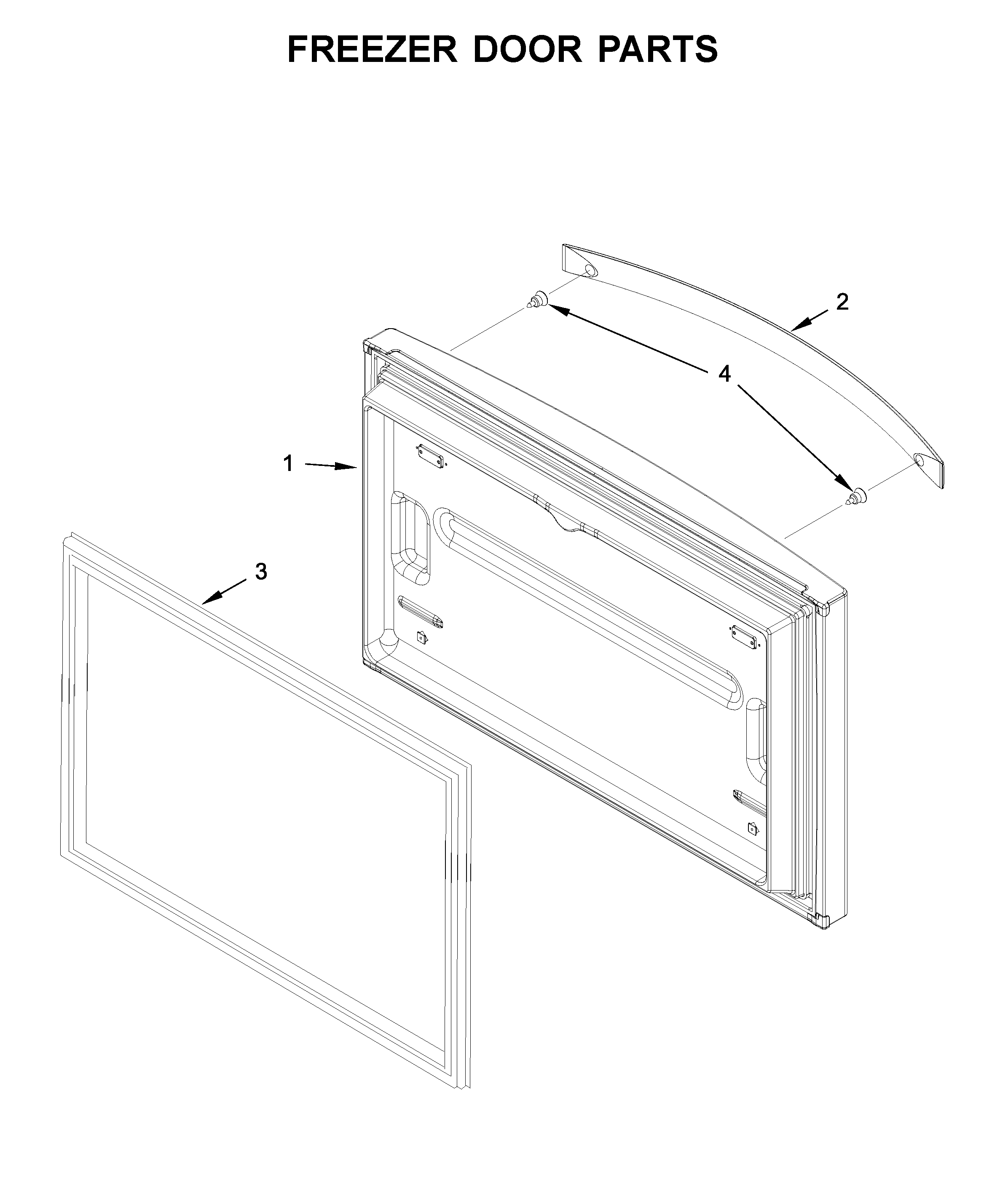 Freezer door parts