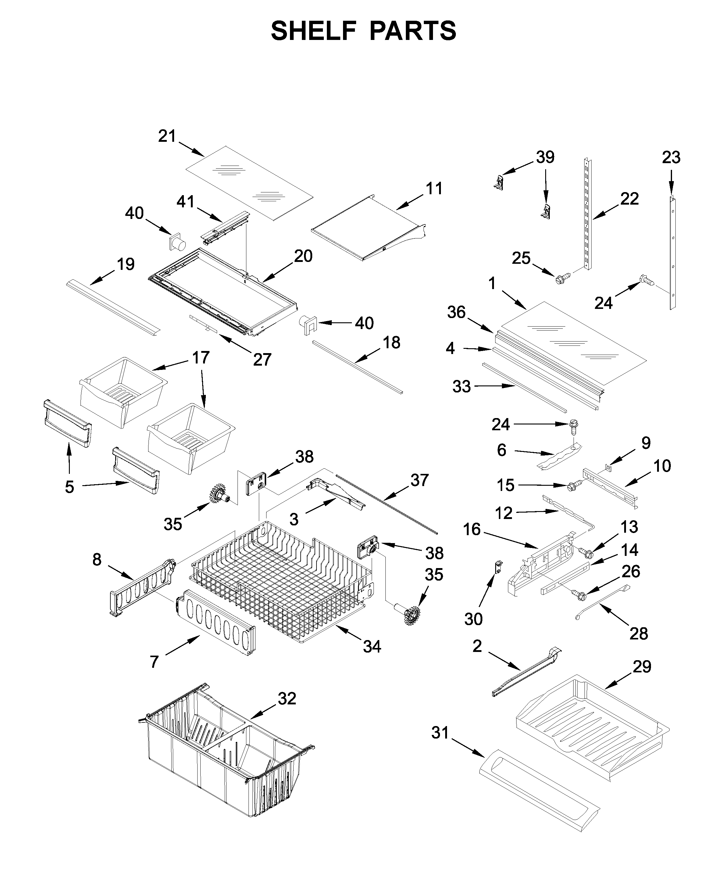 Shelf parts