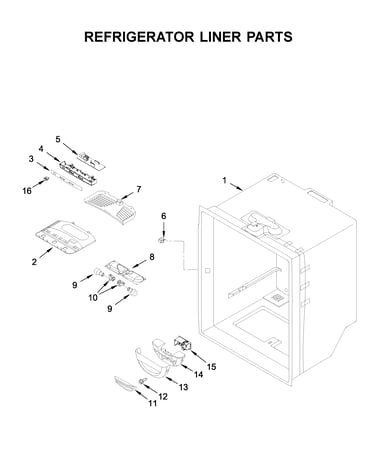 Refrigerator liner parts