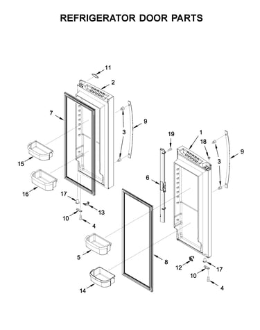 Refrigerator door parts