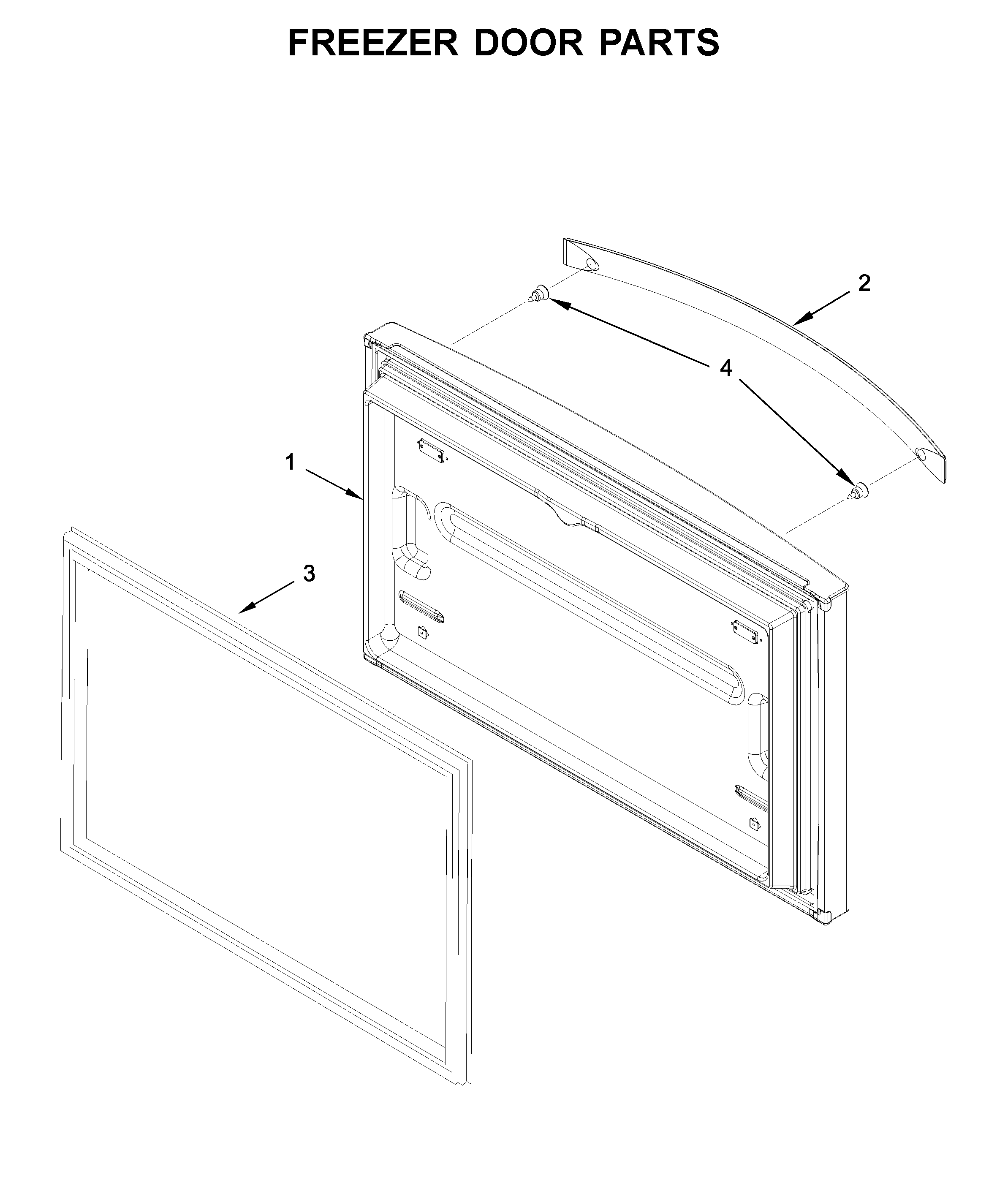 Freezer door parts