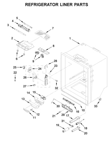 Refrigerator liner parts