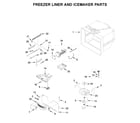 KitchenAid KRFF305ESS02 freezer liner and icemaker parts diagram