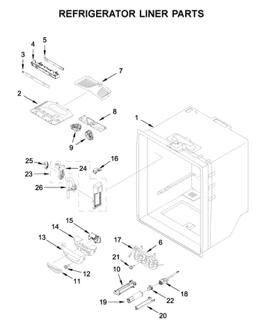Refrigerator liner parts