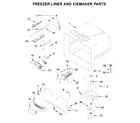 KitchenAid KRFC302EPA02 freezer liner and icemaker parts diagram