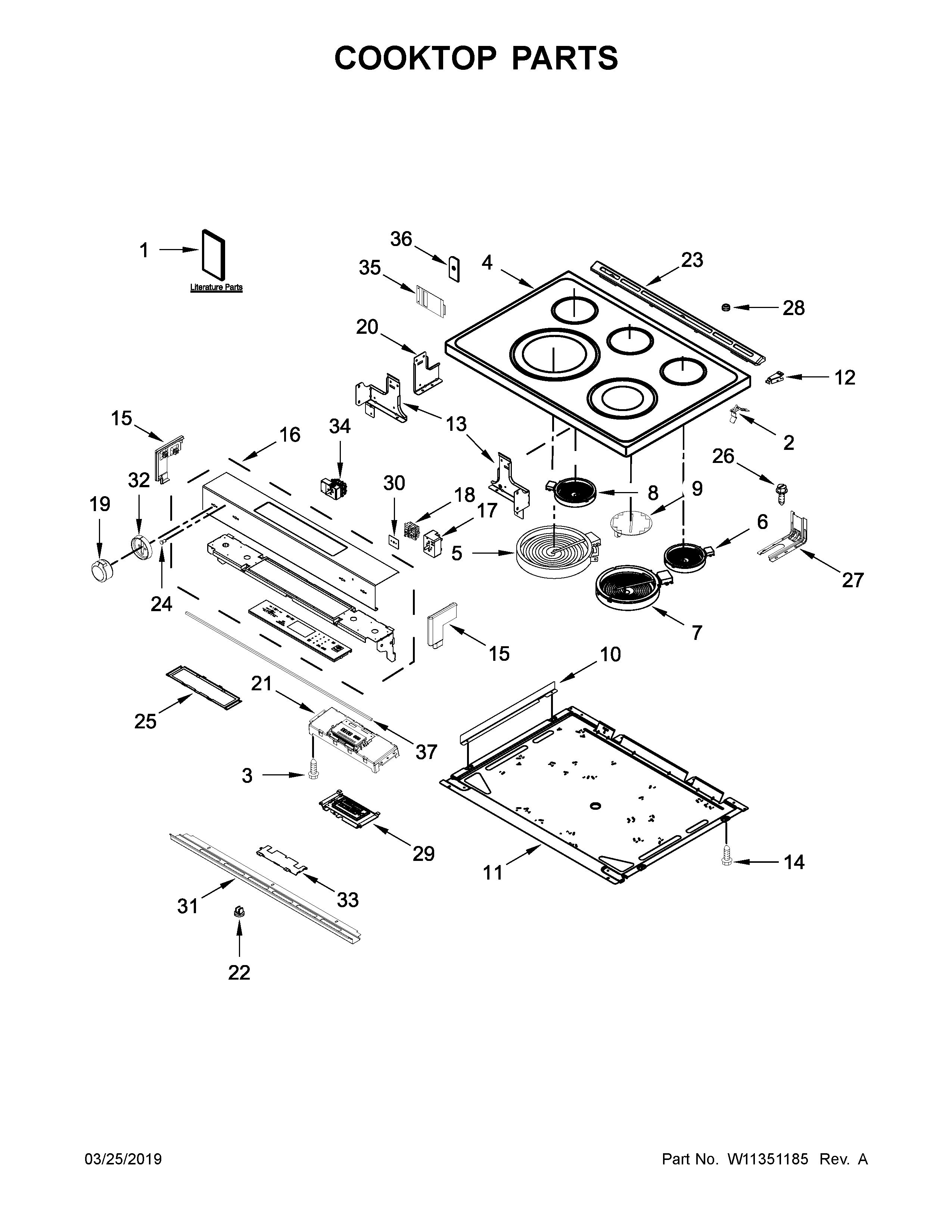 Cooktop parts