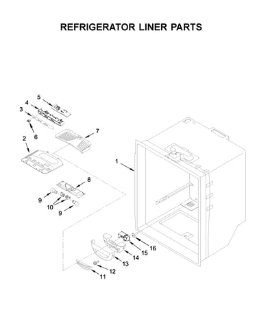 Refrigerator liner parts