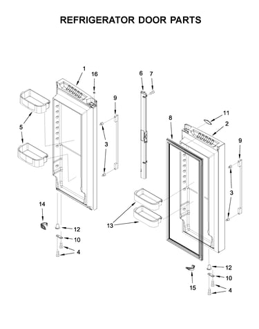 Refrigerator door parts
