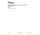Whirlpool WRF540CWHV01 cover sheet diagram