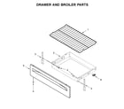 Whirlpool YWFE520S0FS2 drawer and broiler parts diagram