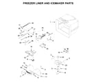 KitchenAid KRFF305EBS01 freezer liner and icemaker parts diagram