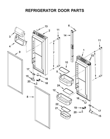 Refrigerator door parts
