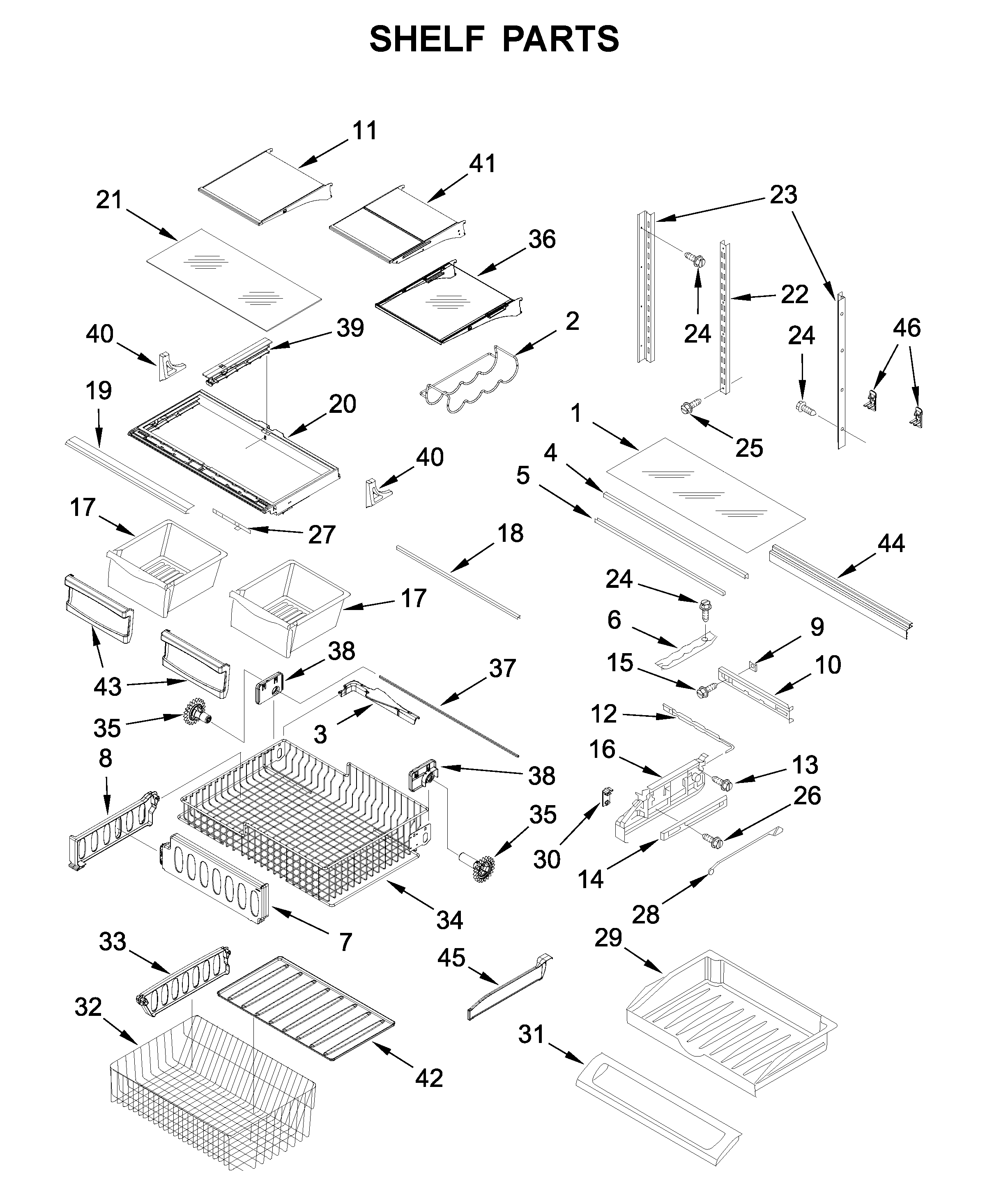 Shelf parts