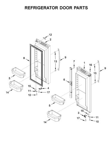Refrigerator door parts