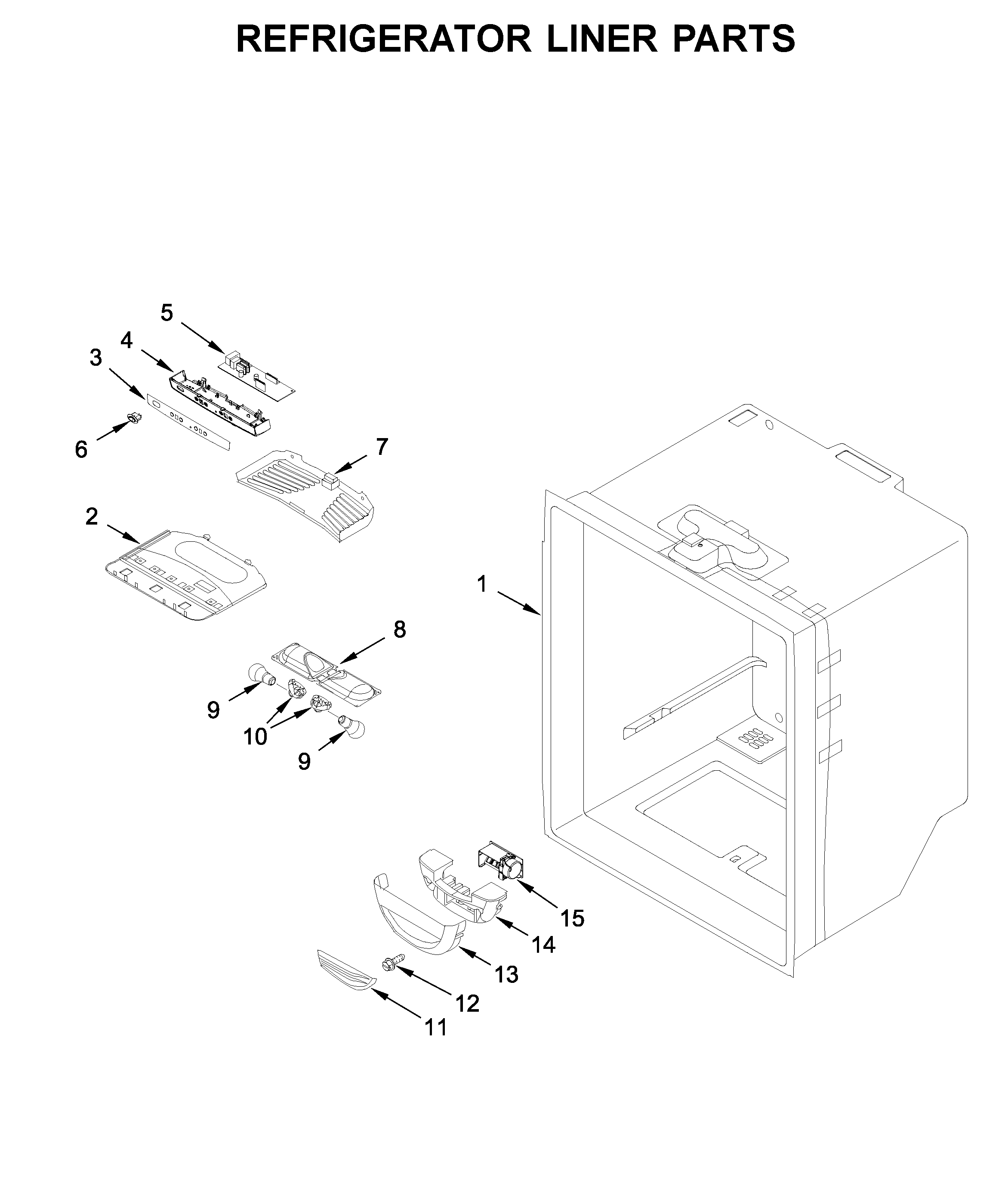 Refrigerator liner parts