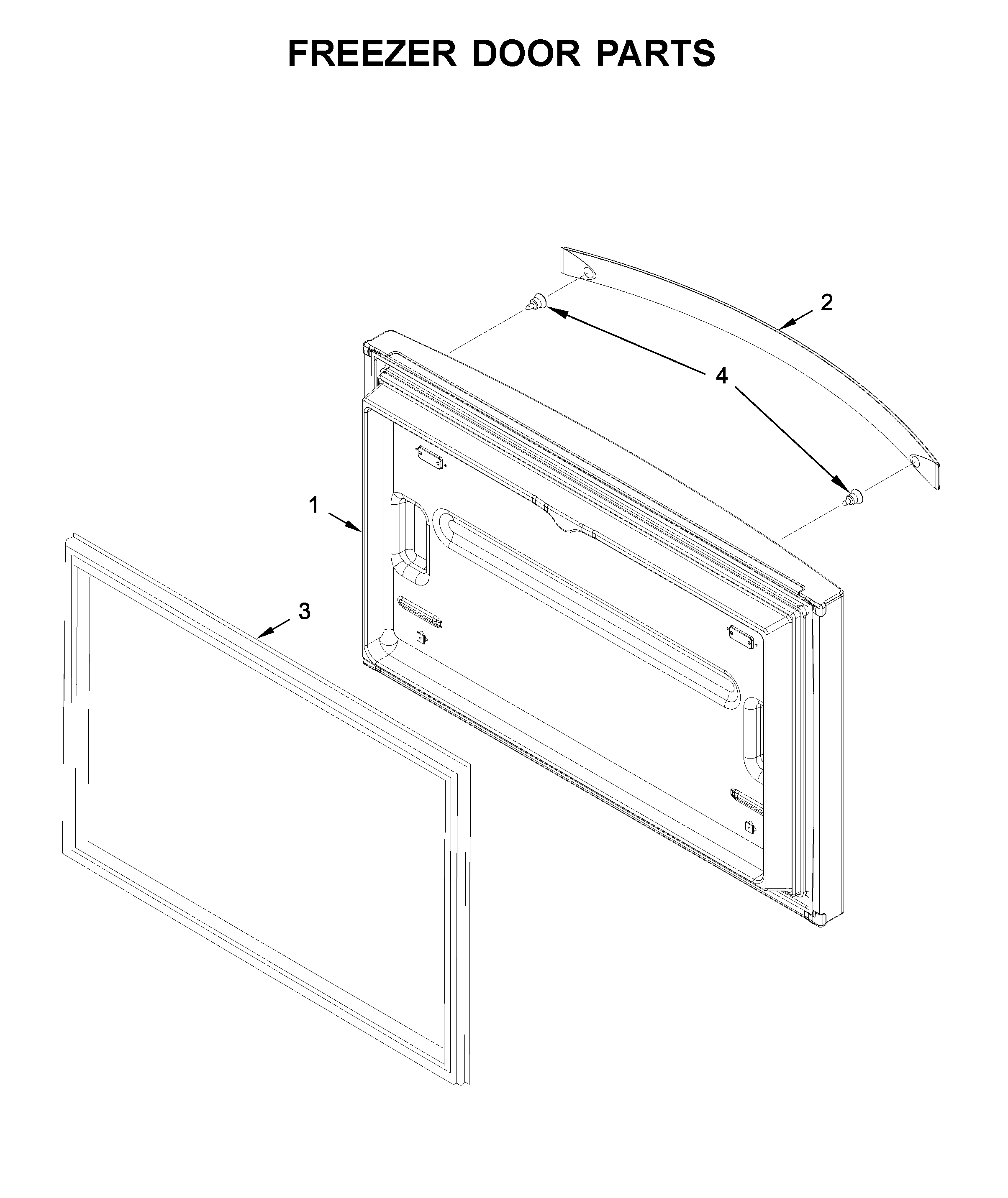 Freezer door parts