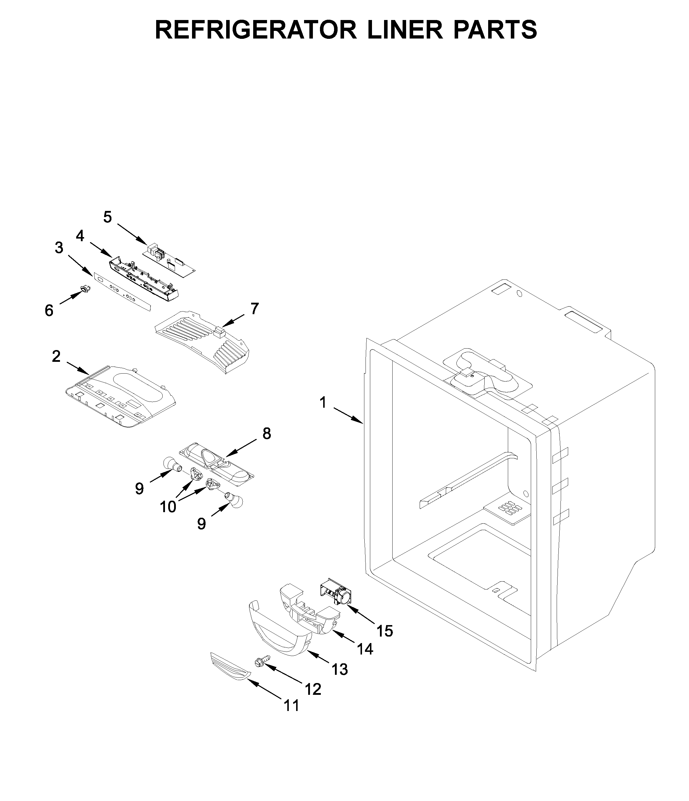 Refrigerator liner parts