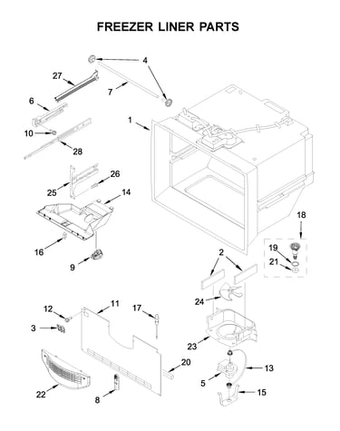 Freezer liner parts