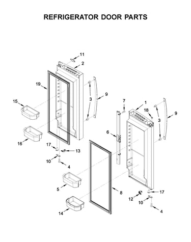 Refrigerator door parts