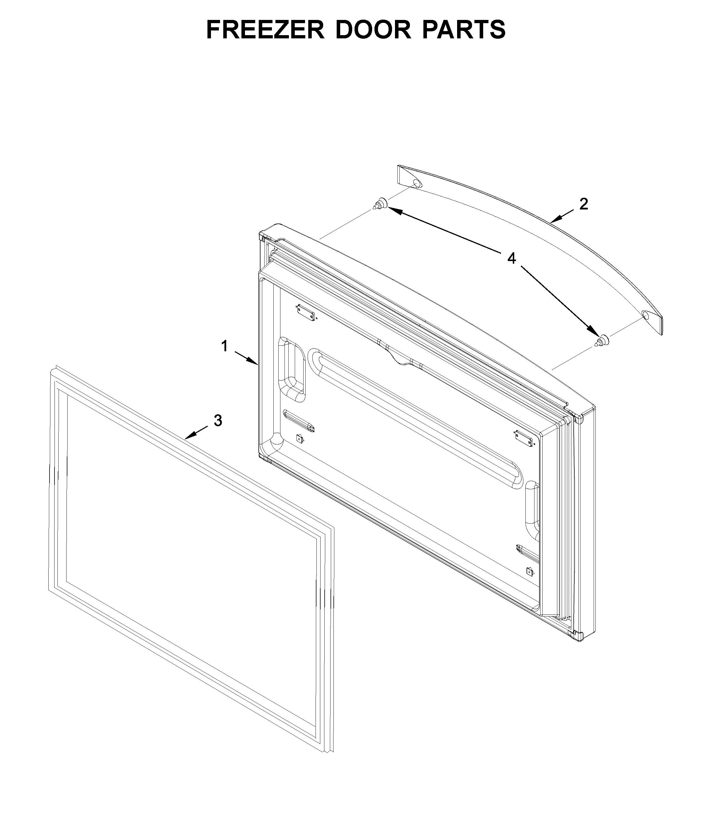 Freezer door parts