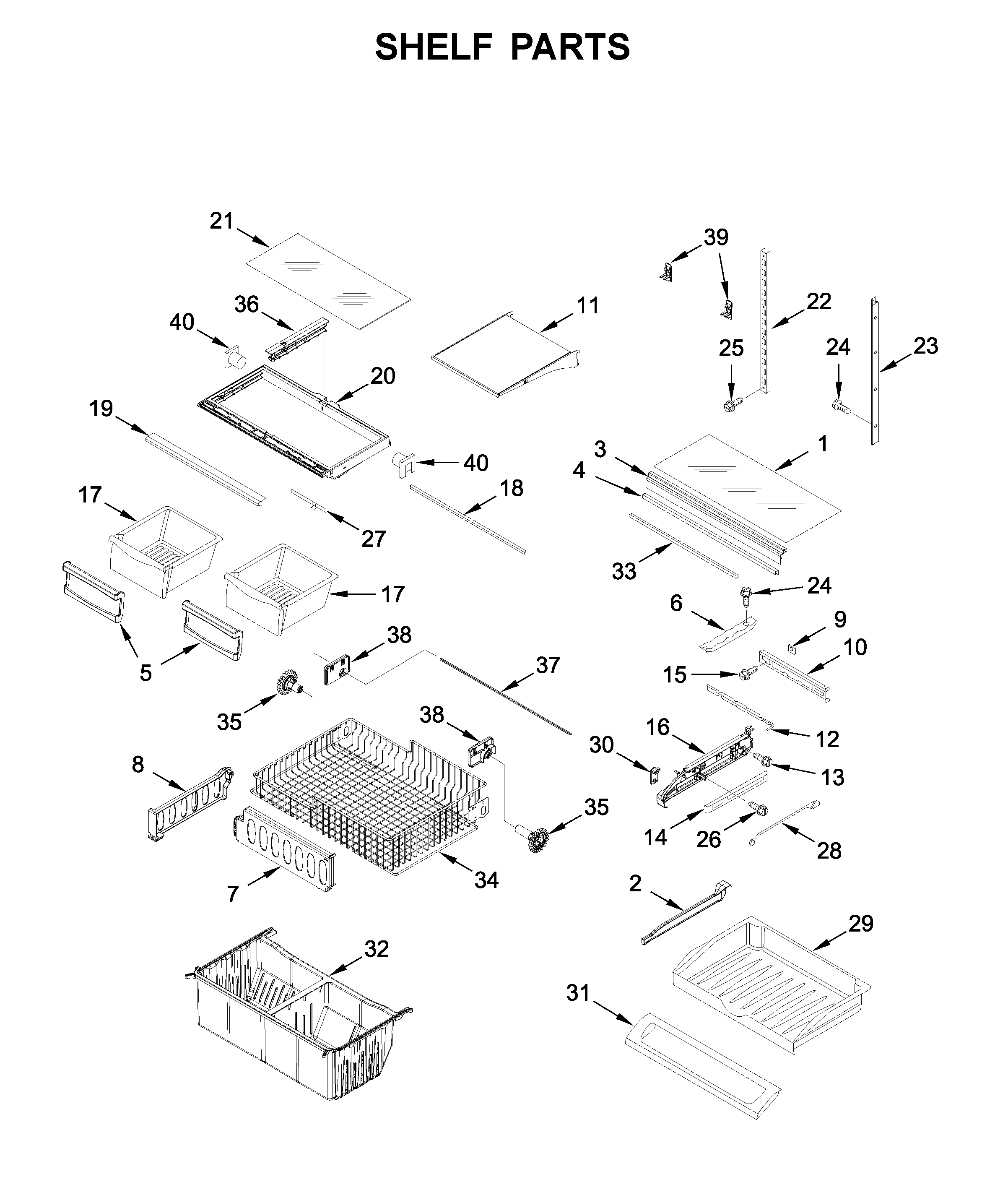 Shelf parts